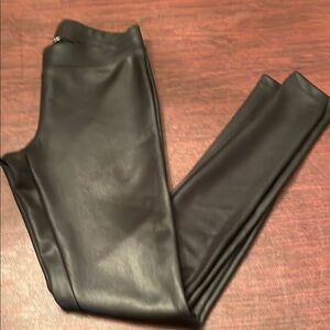 Express Black faux leather Leggings